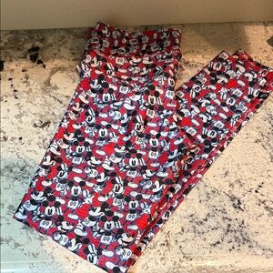 Disney Mickey Mouse Red Leggings